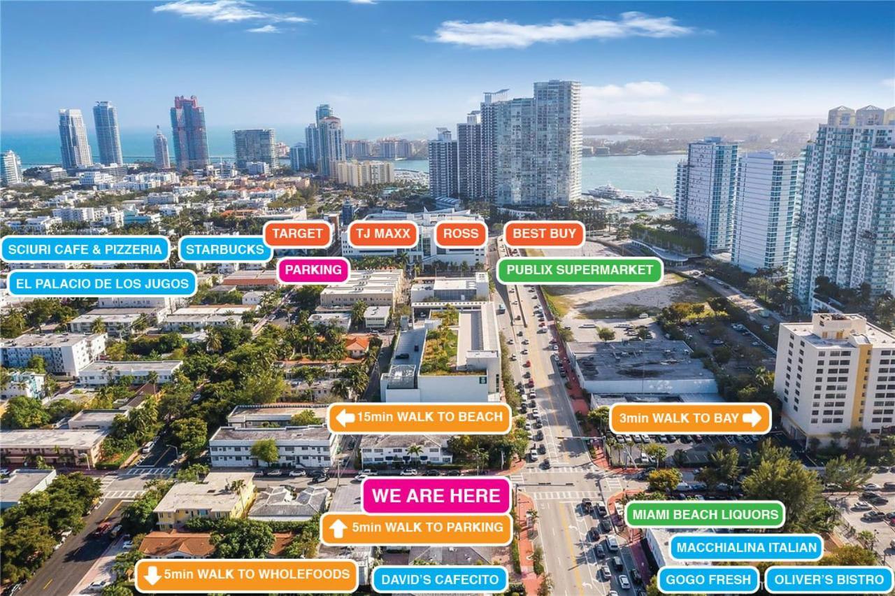 South Beach Free Parking Family & Pet Friendly Walk To Beach & Bay Miami Beach Zewnętrze zdjęcie